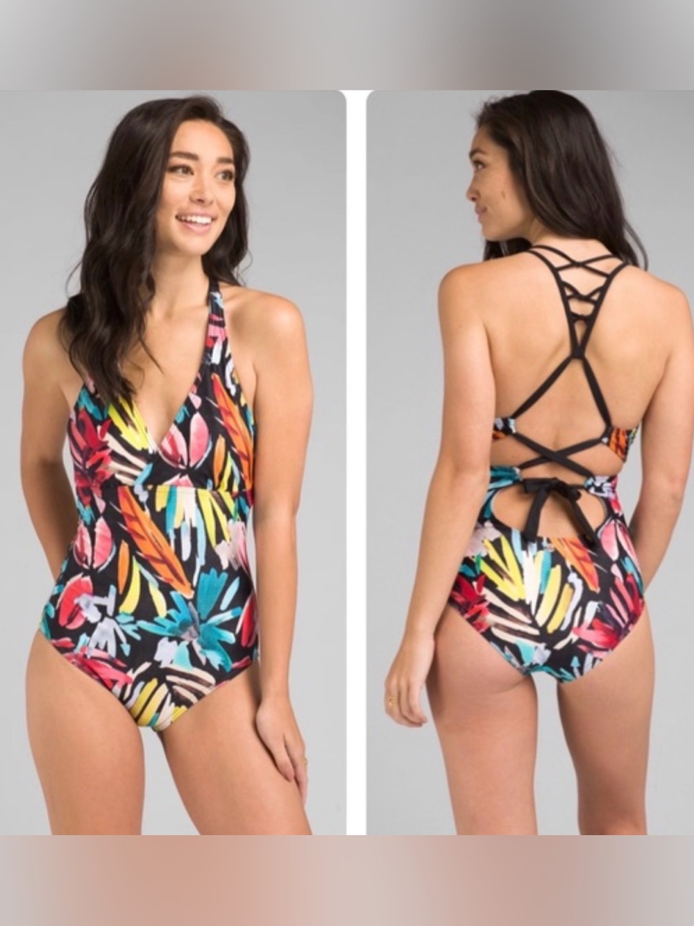 EUC- PRANA ‘Atalia’ Floral Tie Back Swimsuit